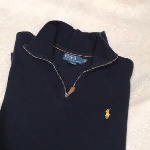 Navy zip up sweater
